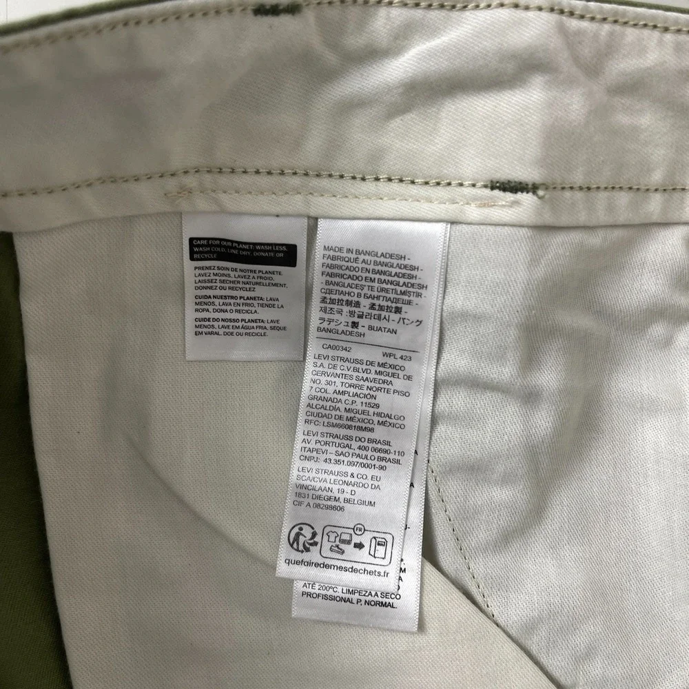 Levis Pants Mens 30x30 Green Ace Cargo Military Utility Y2K Gorpcore Paratrooper